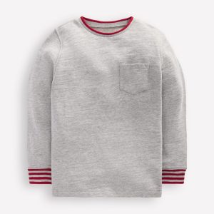 Cosy Mid-weight T-shirt-Grey Marl