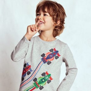 Superstitch Long Sleeve Top-Racing Cars