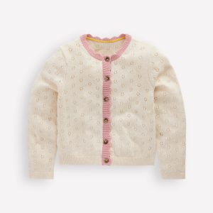 Everyday Scalloped Cardigan-Soft Ivory