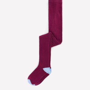 Ribbed Tights-Deep Wisteria