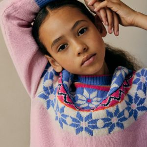 Eleanor Fair Isle Jumper-Blooming Pink