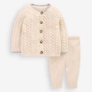 Cable Knitted Play Set-Oatmeal Marl