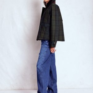 Raglan Wax Jacket-BLACKWATCH