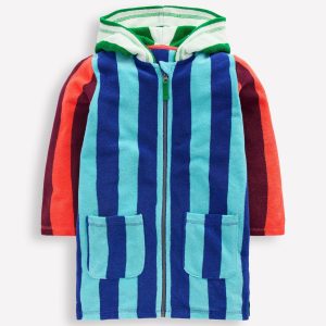 Towelling Zip-Up Throw-On-Hotch Stripe