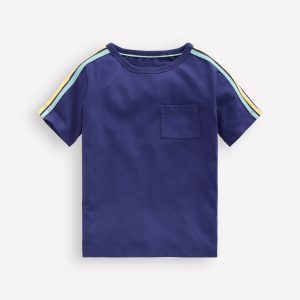 Rainbow Raglan T-shirt-TWILIGHT BLUE