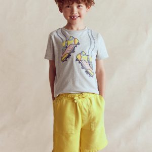 Garment Dye Shorts-Sherbet Lime Yellow