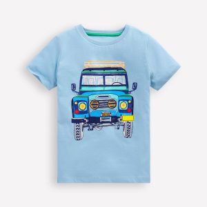 Short Sleeve Graphic T-shirt-Glacier Blue Jeep