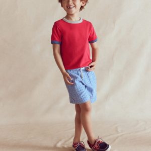 Ringer T-shirt-Cherry Tomato Red