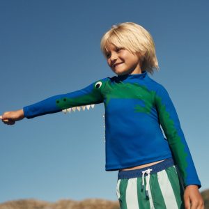 Sun Safe Fun Rash Vest-Blue Croc