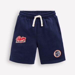 Superstitch Badge Shorts-Blue Sport