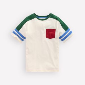 Short Sleeve Colourblock Tee-COCONUT MILK COLOURBLOCK