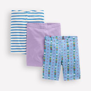 3-pack Cycling Shorts-Glacier Blue Sunflower Garden