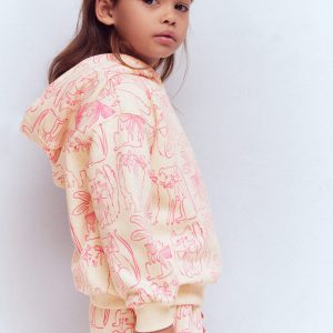 Printed Hoody-Oatmeal Pets