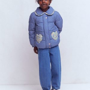 Padded Gingham Jacket-Gingham Floral Mix