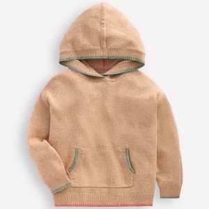 Knitted Hoody-Oatmeal Marl