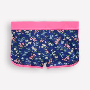 Patterned Swim Shorts-Sapphire Blue Meadow Floral