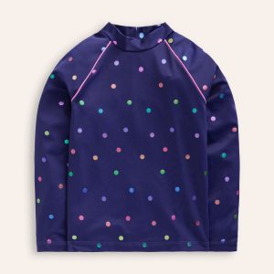 Sunsafe Patterned Rash Vest-Rainbow Foil Confetti Spot