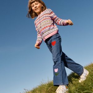 Relaxed Jean-Mid Vintage Applique