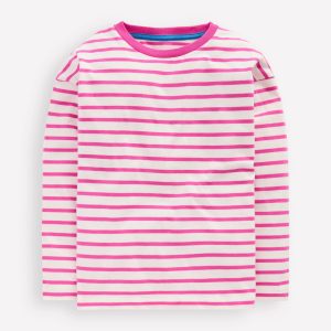 Relaxed Breton-Tickled Pink/Ivory