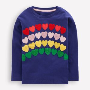 Fun Relaxed T-shirt-Twilight Rainbow Hearts