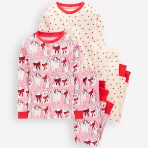 Twin Pack Snug Pajamas-Bubblegum Pink Favourite Pets