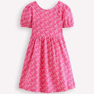 Ballerina Jersey Dress-Pink Bows