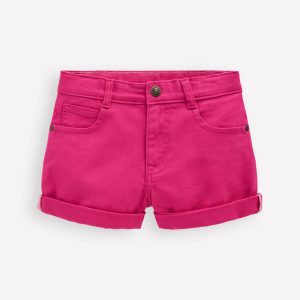 Denim Shorts-Hot Pink