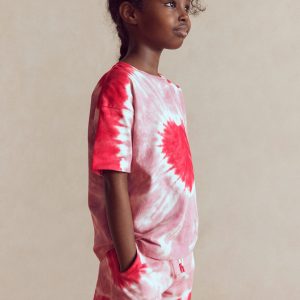 Tie Dye Logo Top-Vintage Pink Heart