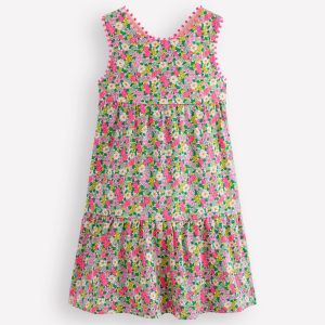 Jersey Cross-back Dress-Ditsy Floral