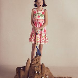 Jersey Cross-back Dress-Hotchpotch Floral