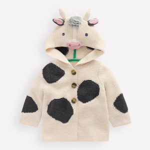 Novelty Cotton Knitted Jacket-Cow