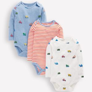 3-pack Cotton Bodies-Blue Construction