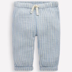Double Cloth Pants-Light Blue Stripe