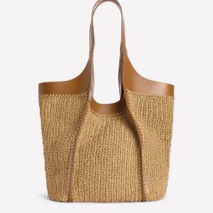 Straw Tote-Natural Raffia