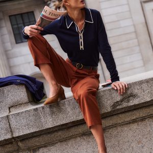 Liz Henley Jumper-Navy