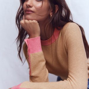 Grace Colour Block Sweater-Vellum