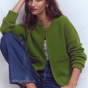 Maya Zip Up Jacket-Herb Garden