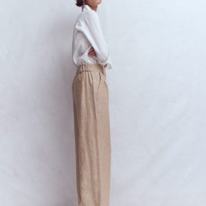 Kensington Linen Pants-Amphora Chambray