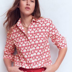 Sienna Cotton Shirt-Ivory, Heart Link