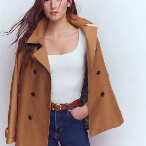 Double Layer Square Neck Tee-White