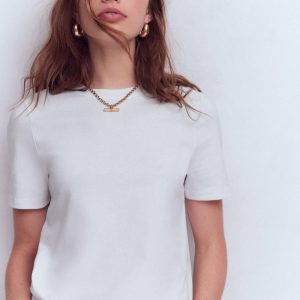 Ren Cotton Crew Neck T-shirt-White