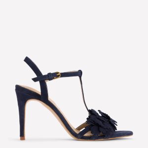 Flower Sandals-Navy