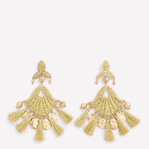Mega Motif Earrings-Gold Colour