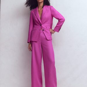 Belgravia Linen Pants-Passion Flower