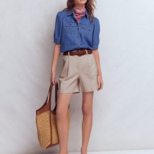 Chino Shorts-Almond Milk