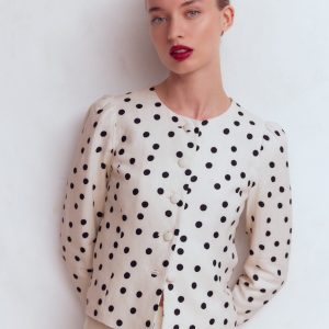 Salisbury Jacket-Ivory. Painted Dot